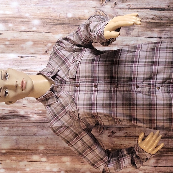 NWOT L.L.Bean Women's Long Sleeve Plaid Flannel Button Down pocke Shirt Size XS - Picture 3 of 10